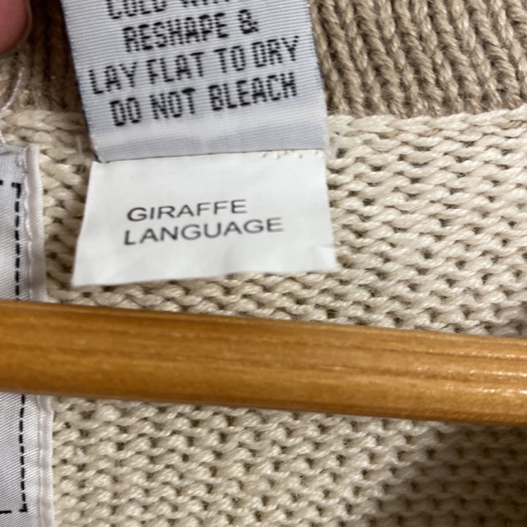 Vintage Storybook Knits cardigan sweater called Giraffe Language size large - Picture 11 of 11